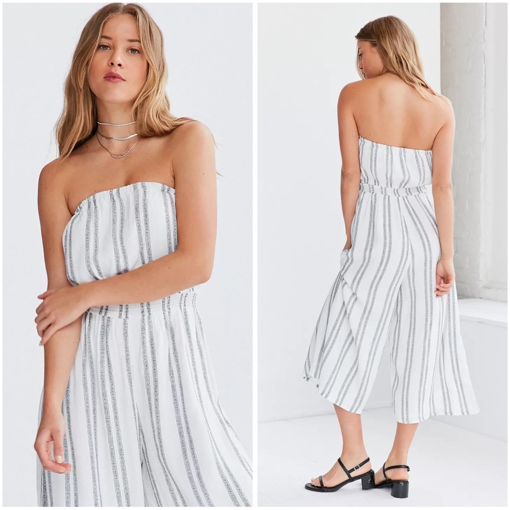 URBAN OUTFITTERS | CULOTTE BOHO WIDE LEG STRIPE JUMPSUIT